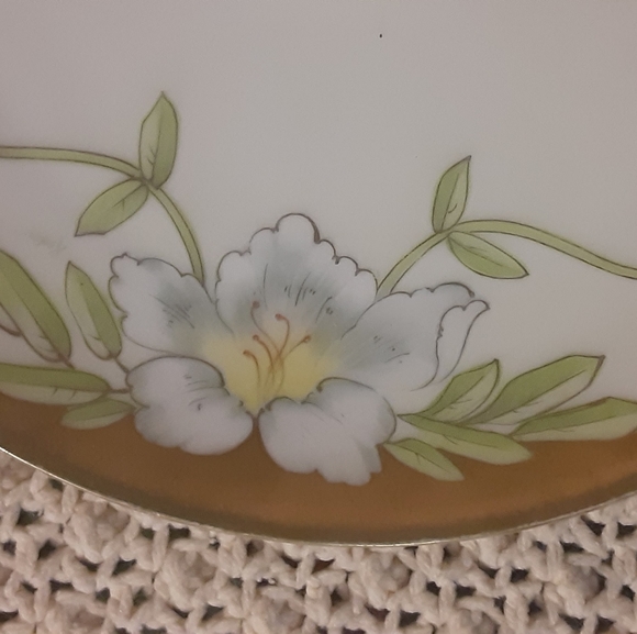 PT BAVARIA c1910 PORCELAIN SERVING PLATE 11.75" Handpainted Heavy Gild - Picture 4 of 5